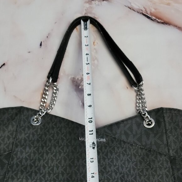 Michael Kors Outlet Jet Set Large Logo Shoulder Bag Color: Black :) - Picture 5 of 17